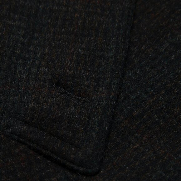 sanRemo (Italy) Vintage Windowpane Melange Angora Wool Melton Regency Coat : L - Picture 5 of 7